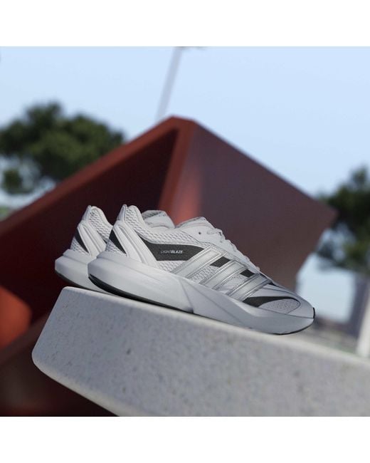 Adidas White Lightblaze Glow Shoes for men