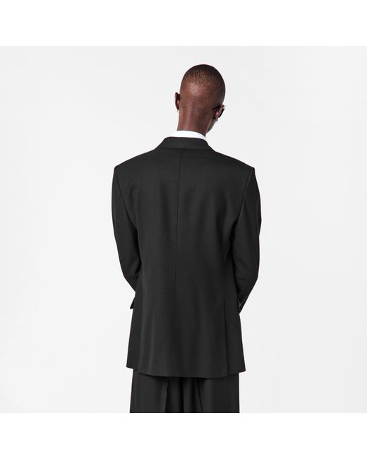 Tom Ford Black Twill Double Breasted Blazer for men