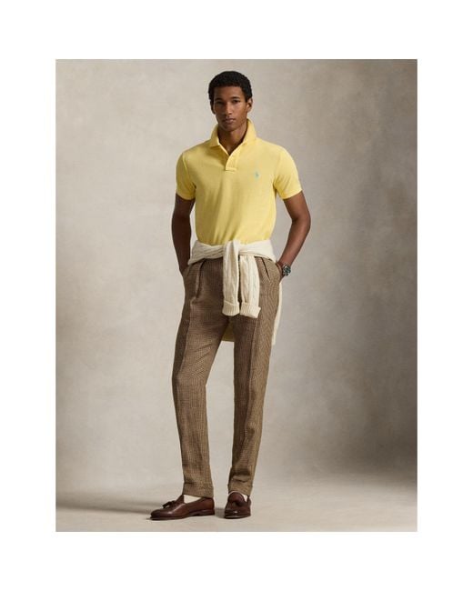 Polo Ralph Lauren Yellow Custom Slim Short Sleeve Shirt for men
