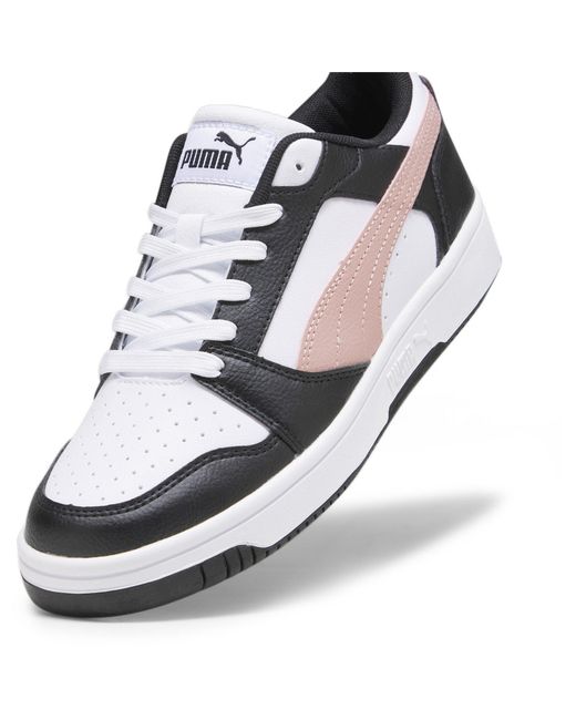 PUMA White Rebound Low-Top Trainers