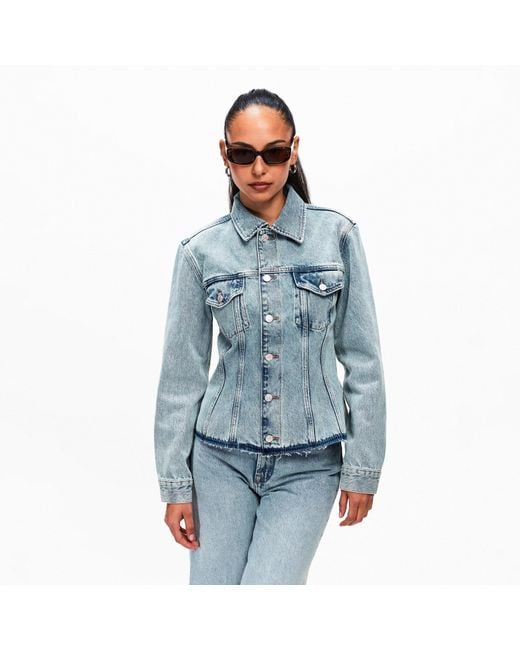 7 For All Mankind Blue Denim Jacket