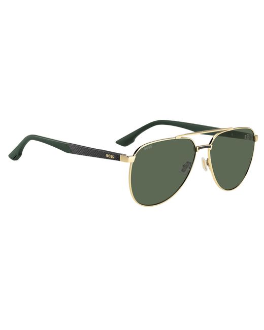 Boss Green Pilot Round Sunglasses for men