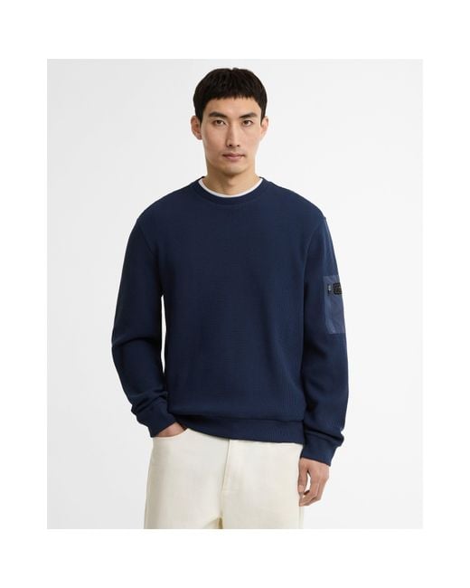 Barbour Blue Crew Sweatshirt for men