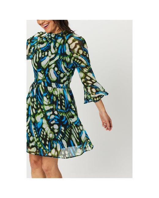 Biba Green Keyhole Skater Dress