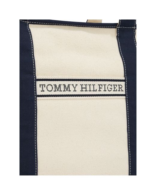Tommy Hilfiger Blue Summer Canvas Tote Bag