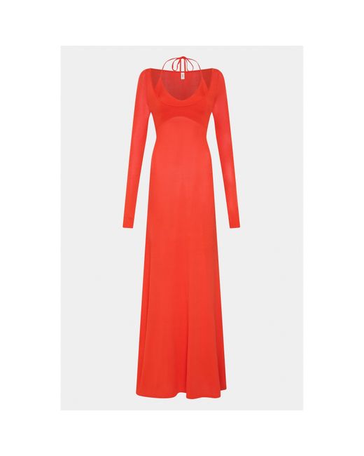 Sir Red Valejo Halter Maxi Dress