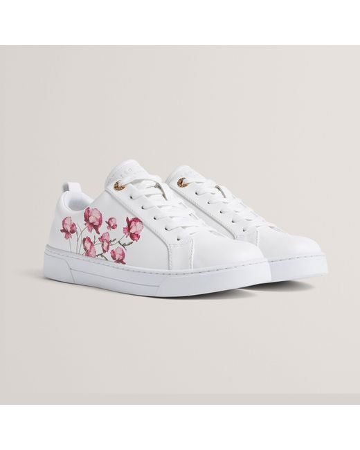 Ted Baker Pink Ted Print Trainer
