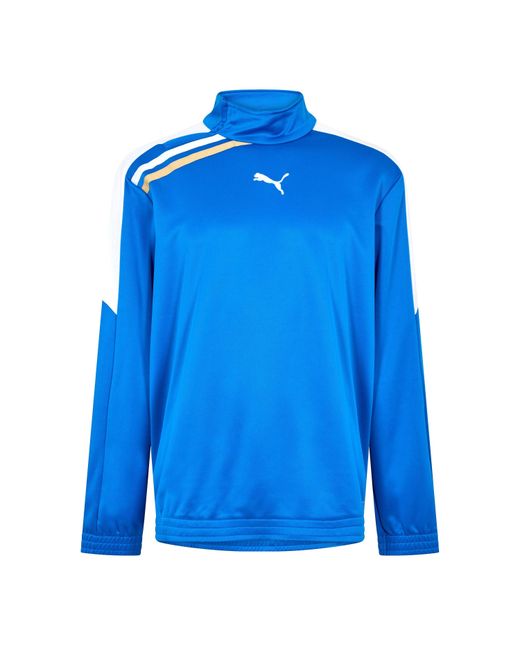 PUMA Blue Half Zip Performance Training Jacket for men