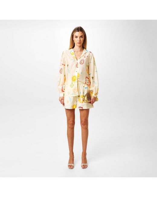 Never Fully Dressed Yellow Sundazed Long-Sleeve Patterned Shirt