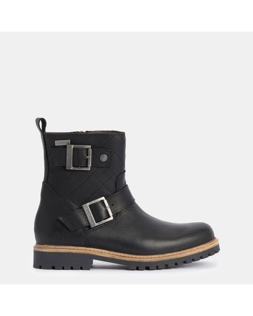 Barbour Black Bramble Double Buckle Boots