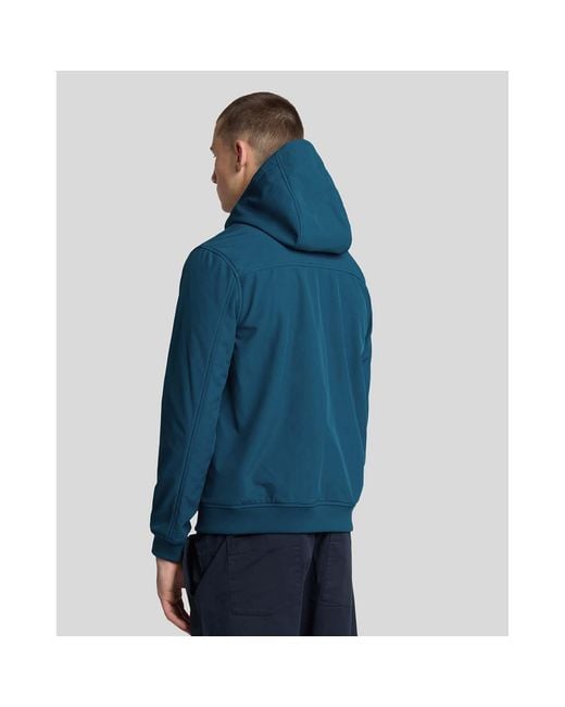 Lyle & Scott Blue Fleece Back Softshell Jacket for men