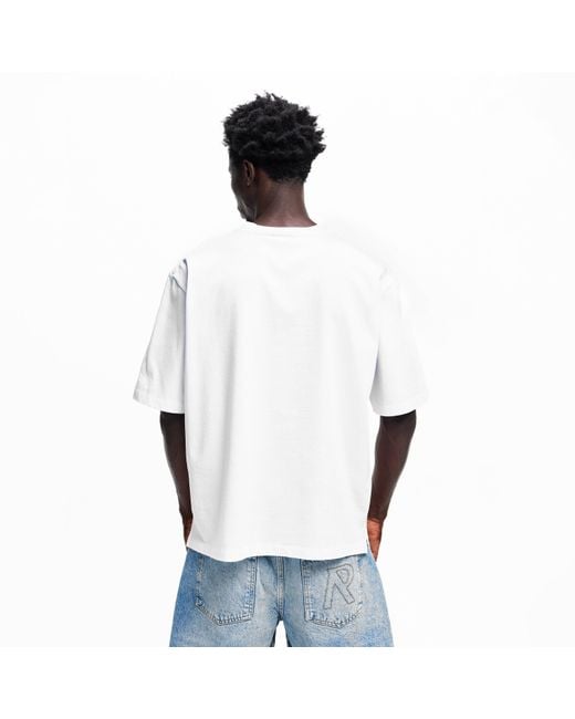 DSquared² White Dsq Line Oversized T-Shirt for men