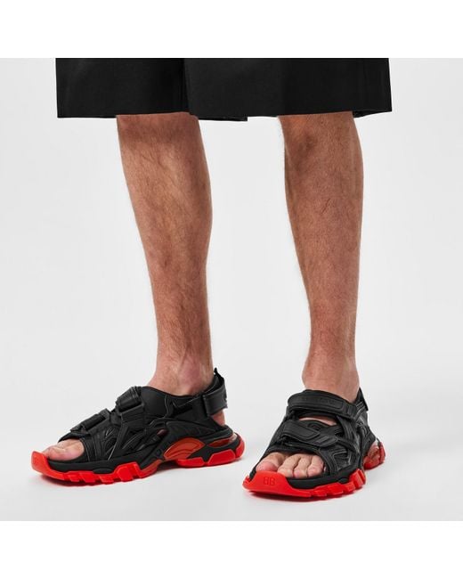 Balenciaga Black Track Sandals for men