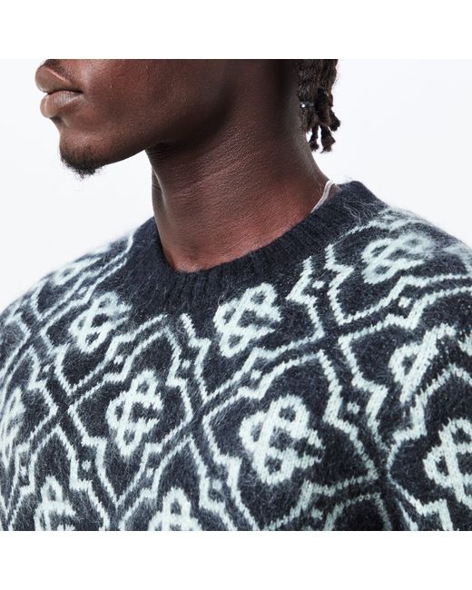 Casablanca Black Mono Mohair Crew Neck Jumper for men