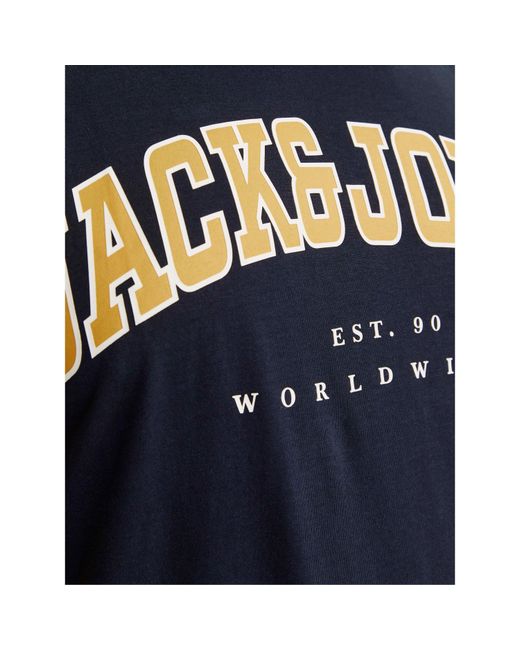 Jack & Jones Blue Varsity Logo Plus Size T-Shirt for men