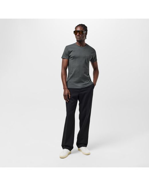 Tom Ford Gray Cotton Classic Fit Short Sleeve Polo Shirt for men