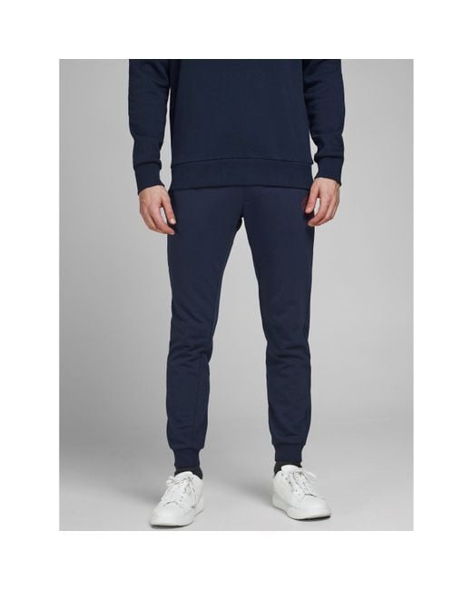 Jack & Jones Blue Gordon Shark Jogging Bottoms for men