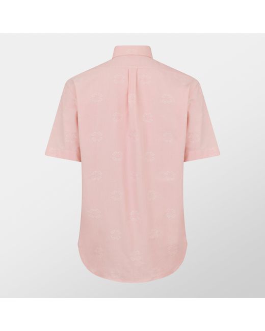 Givenchy Pink Monogram Short Sleeve Plain Shirt for men