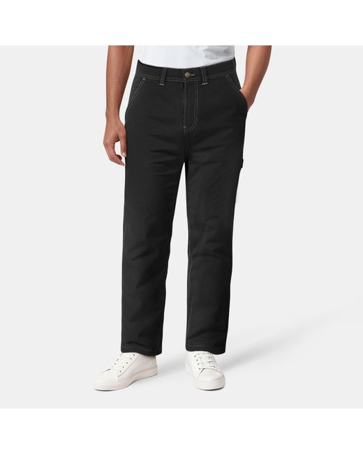 Timberland Black Canvas Straight Leg Trouser for men