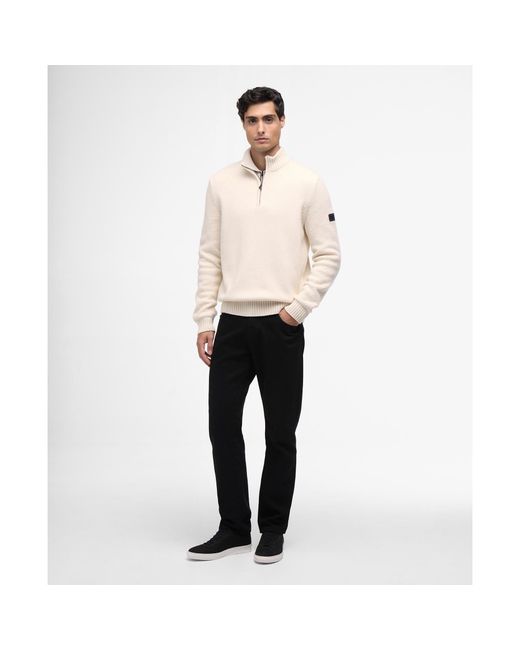 Barbour White Enfield Jumper for men