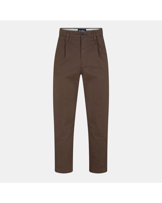 Threadbare Brown Fog Tailored Fit Chinos for men