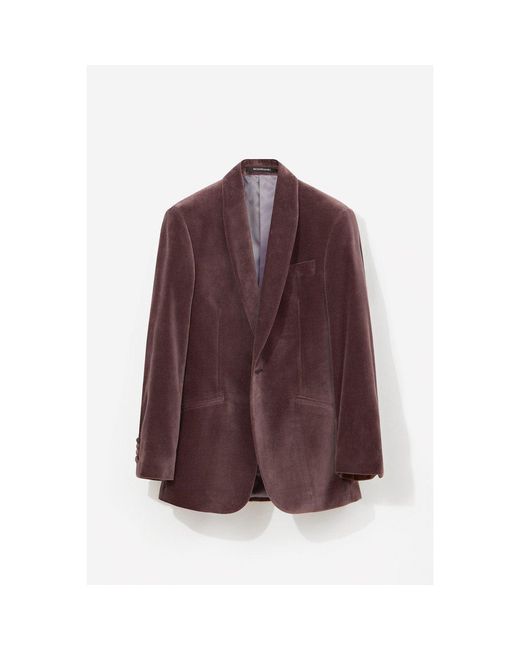 Richard James Brown Single Breasted Velvet Blazer for men
