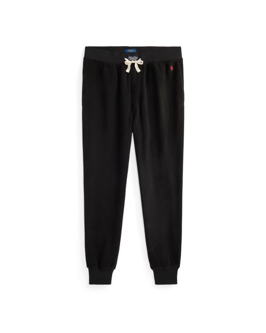 Polo Ralph Lauren Black Lounge Closed Hem Tapered Joggers for men