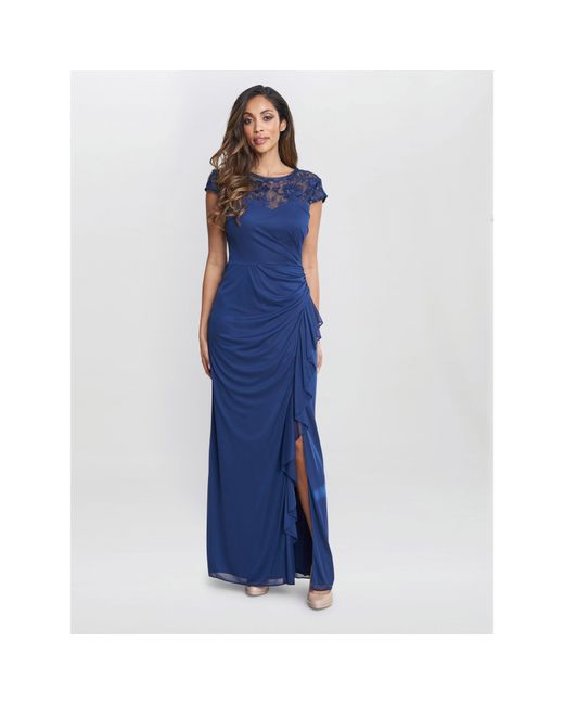 Gina Bacconi Blue Cecilia Party Maxi Dress