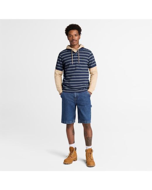 Timberland Blue Short Sleeve Polo Shirt for men