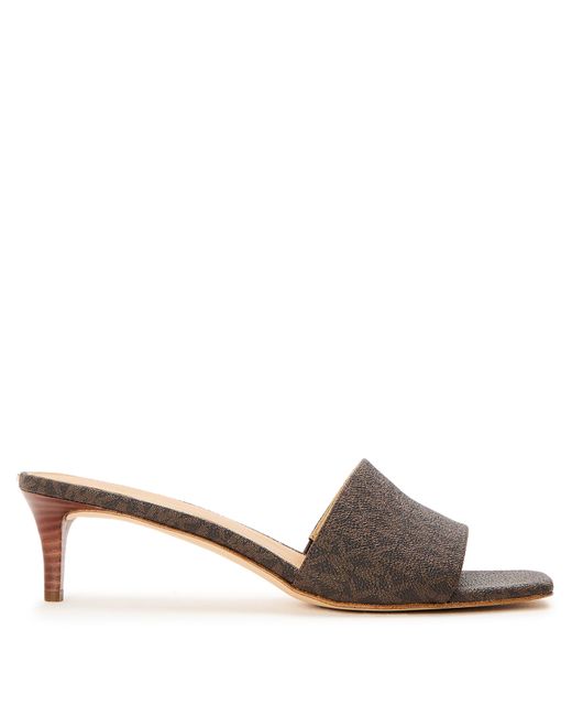 MICHAEL Michael Kors Brown Elyse Heeled Mules