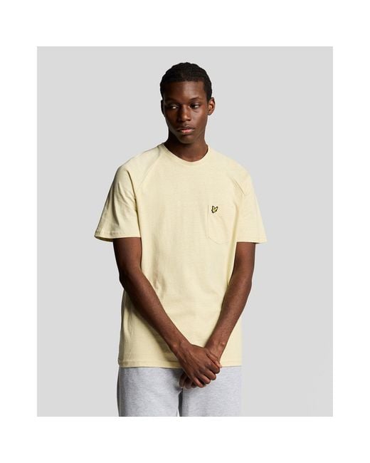 Lyle & Scott Yellow Raglan T-Shirt for men