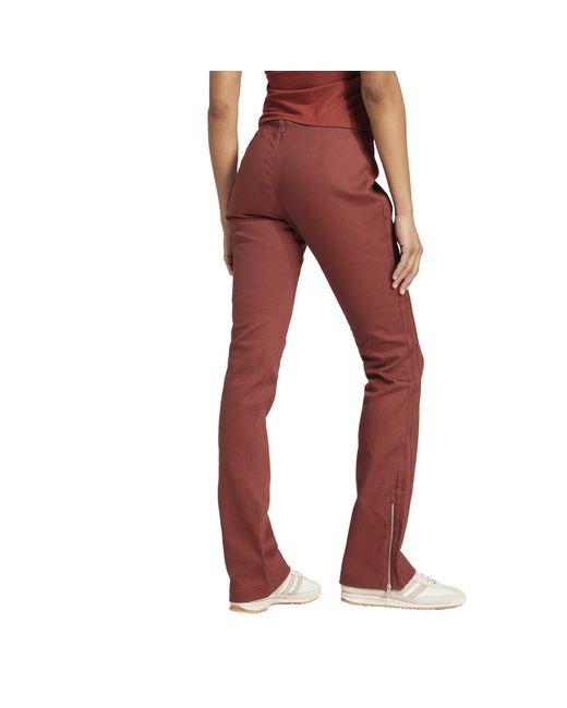 Adidas Red Closed Hem Fleece Joggers for men
