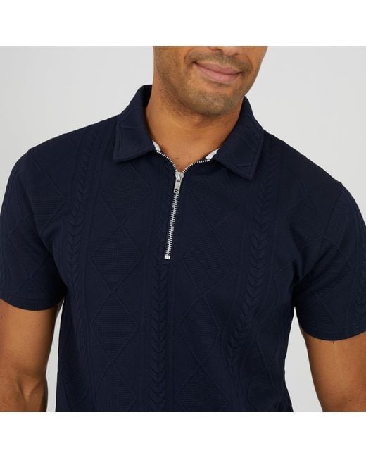 Brave Soul Blue Bs Sht Sleeved Polo Sn63 for men