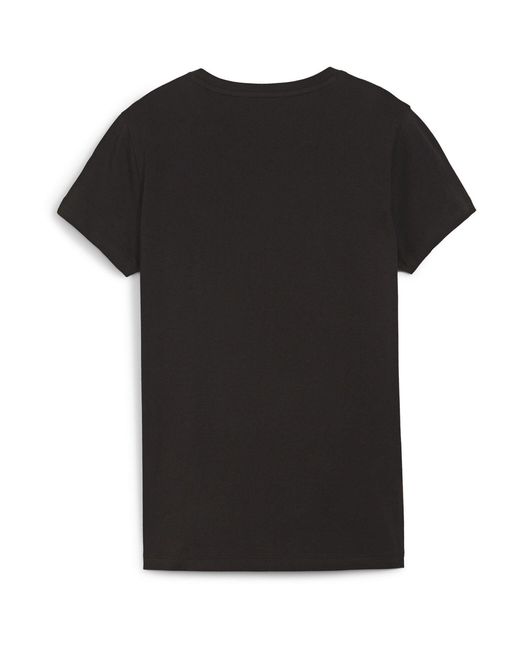 PUMA Black Essential Script Regular Fit T-Shirt