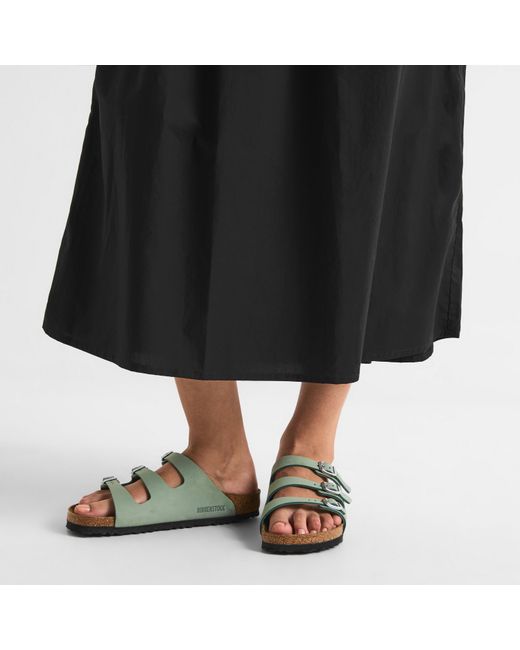 Birkenstock White Florida Hex Flat Sandals