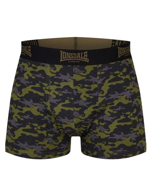 Lonsdale Green Trunk Shorts 2 Pack for men