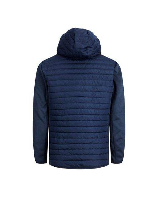 Jack & Jones Blue Lightweight Quilted Weather-Resistant Puffer Jacket for men