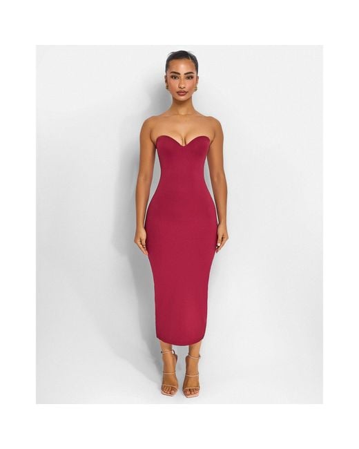 Mars the Label Red Sculpt Maxi Dress
