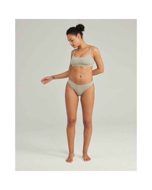 Nudea Gray The Dipped Thong Second Skin Stretch