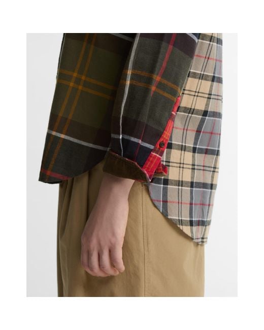 Barbour Gray Patchworkplaid Flannel Shirt