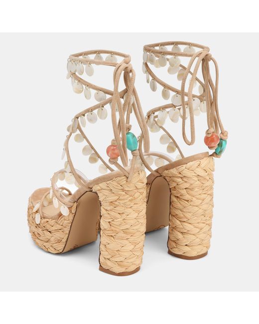 Naked Wolfe Metallic Platform Heeled Sandal