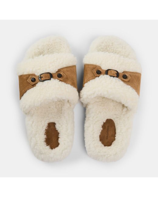 Balenciaga Brown Bal Alaska Slider Slippers