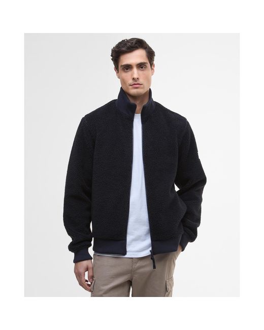 Barbour Blue Dinstone Fleece Long Sleeve Teddy Coat for men