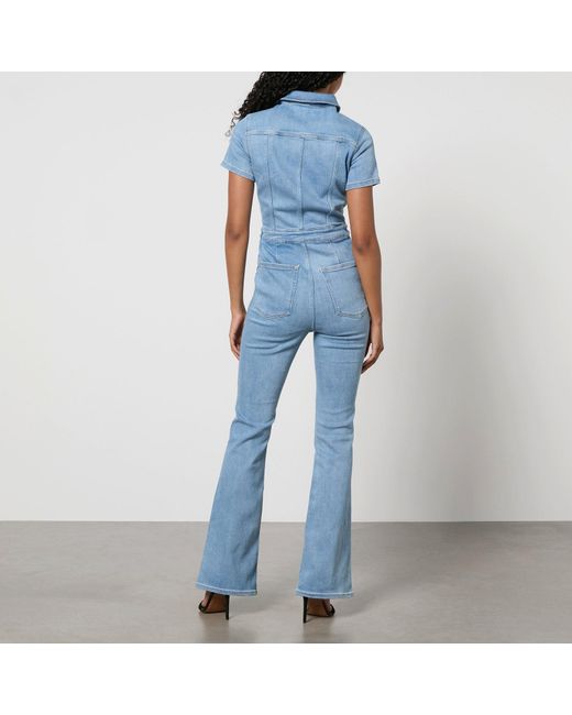 GOOD AMERICAN Blue Bootcut Jumpsuit