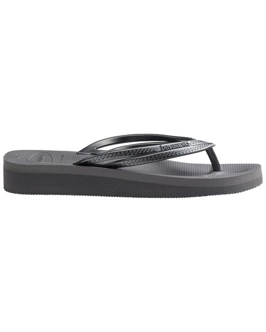 Havaianas Black Wedges Flip Flops