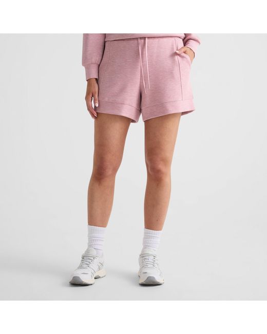 Varley Pink Fleece Jogger Shorts