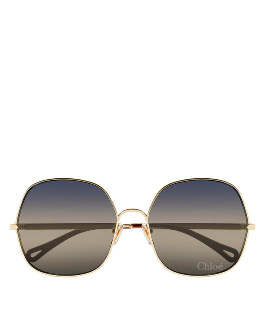 Chloé Multicolor Large Frame Oversized Sunglasses
