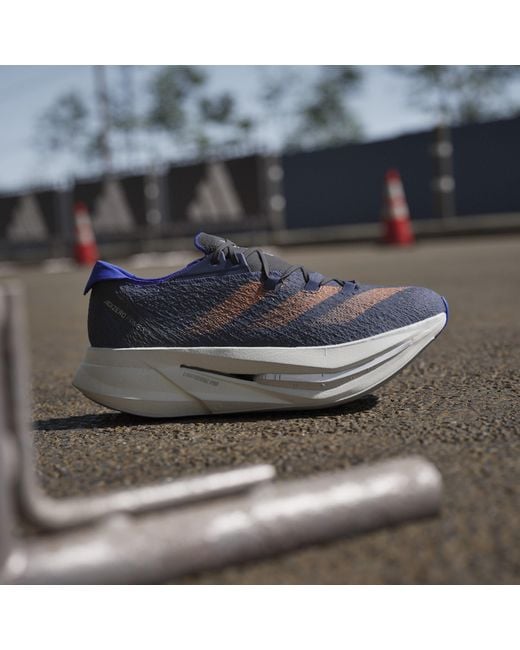 Adidas Blue Adizero Prime X 2.0 Strung Running Shoes for men
