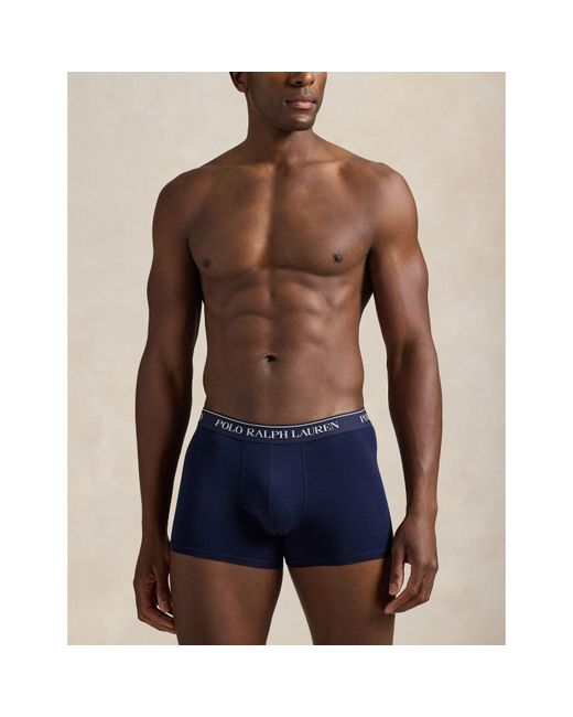 Polo Ralph Lauren Blue 3-Pack Cotton Trunks for men