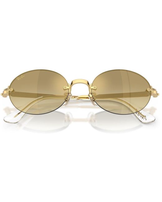 Ray-Ban Metallic 0Rb3929 Round Sunglasses